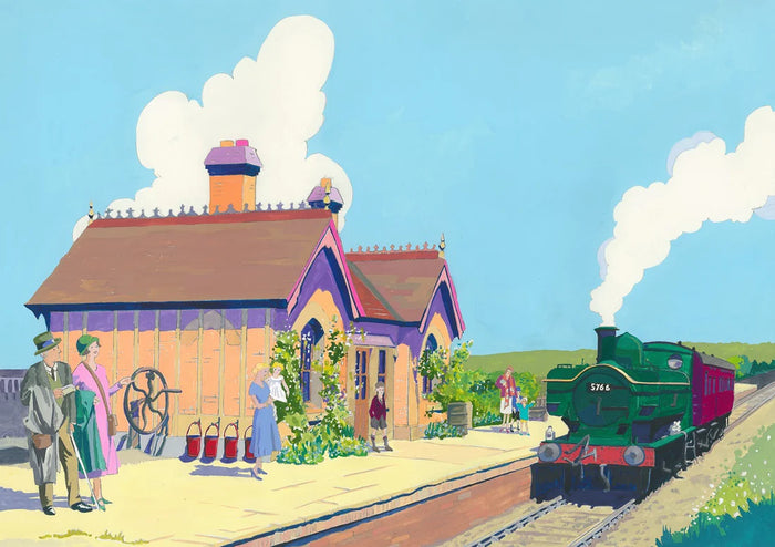 Aston Rowant Railway Station Print by Mary Casserley