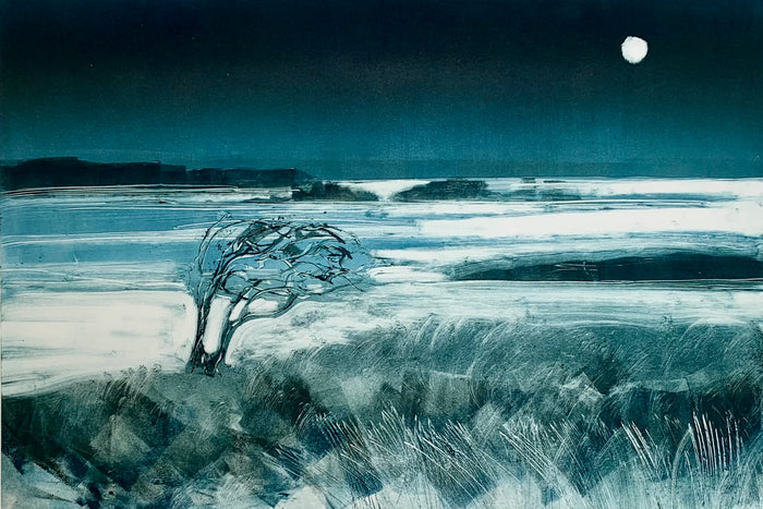 Moon Over Dorset Coast II by Clare Buchta