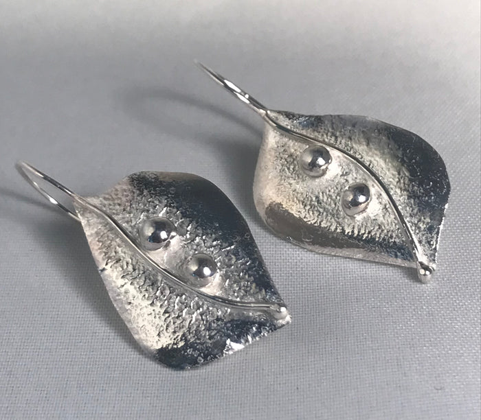 Enchanted Leaf Earrings  - silver (EB006) by Tsedey Roscoe