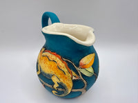 Chameleon Design Small Round Jug in Teal with by Jeanne Jackson