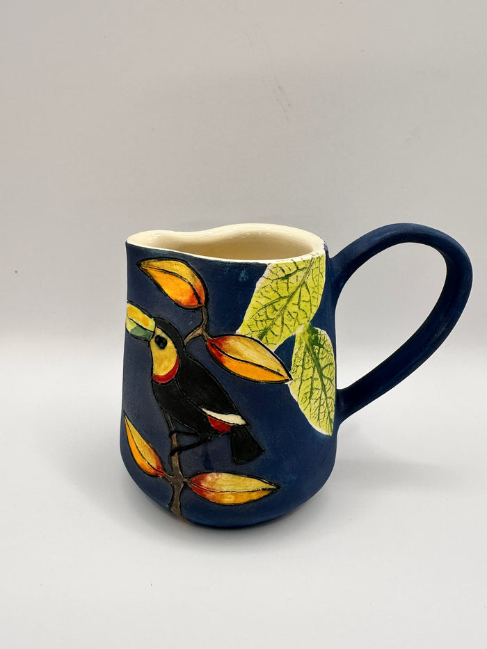 Toucan Design Small Jug in Blue with by Jeanne Jackson