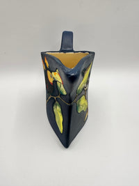 Toucan & Hoopoe Design Triangular Jug in Blue with by Jeanne Jackson