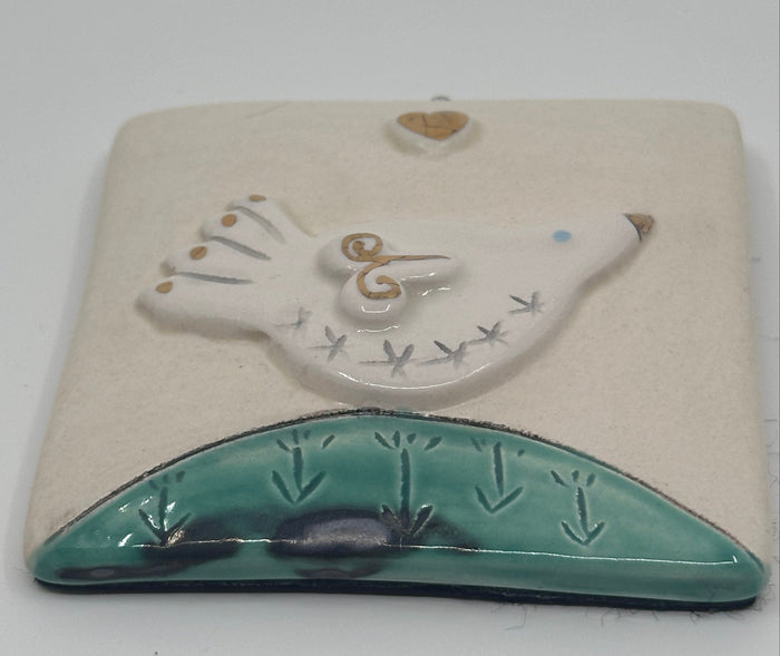 Bird on Hill Design Hanging Tile by Sophie Smith (SS109)