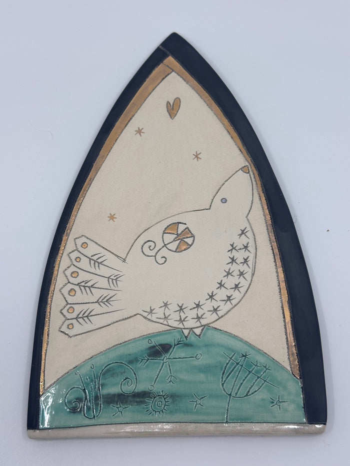 Bird on Hill Plaque by Sophie Smith (SS112)