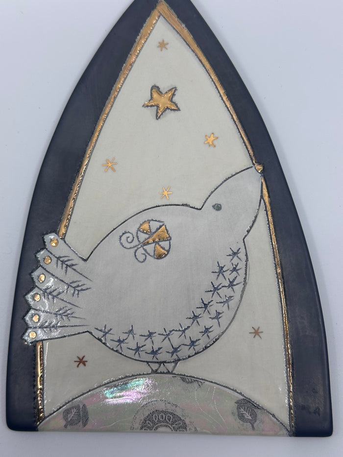 Bird and Star Wall Plaque by Sophie Smith (SS117)