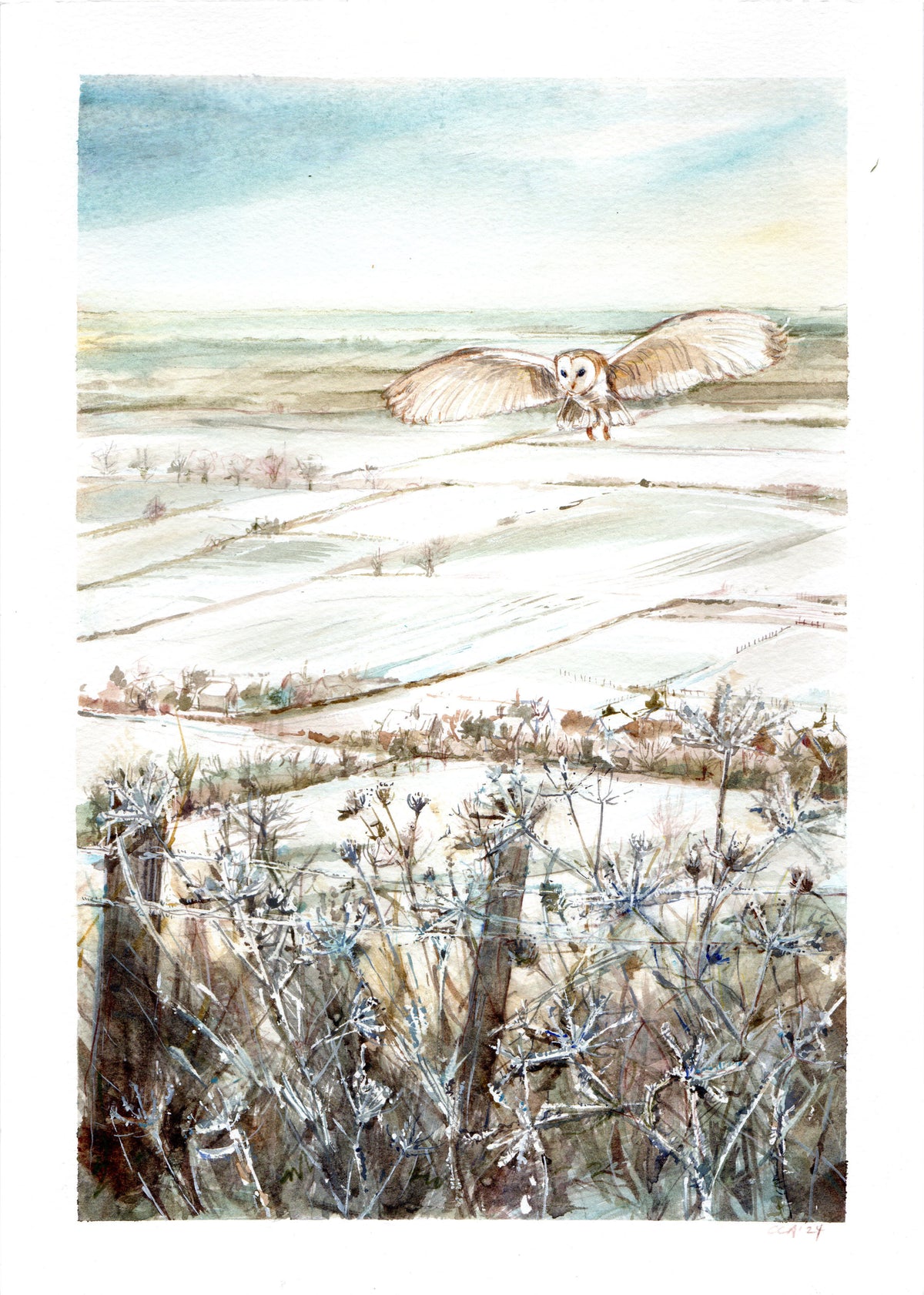 Snowy Flight by Carmen Carreira