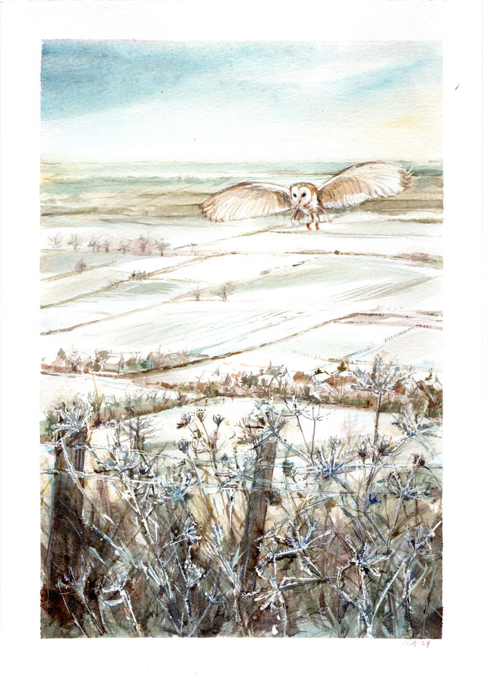 Snowy Flight by Carmen Carreira