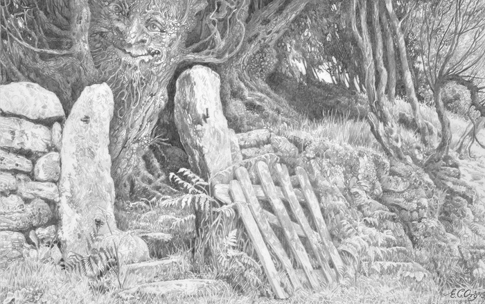 The Gatekeeper - original drawing by Ed Org