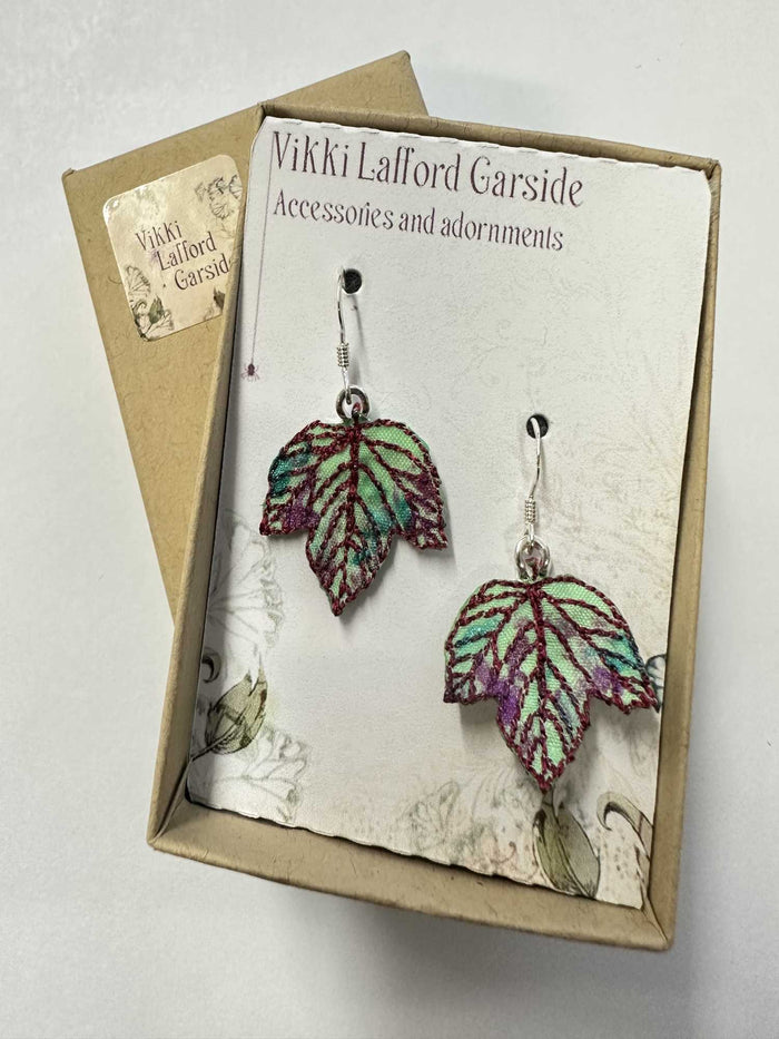 Tiny Leaf Earrings by Vikki Lafford Garside