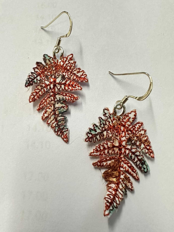 Small Fern Leaf Earrings by Vikki Lafford Garside