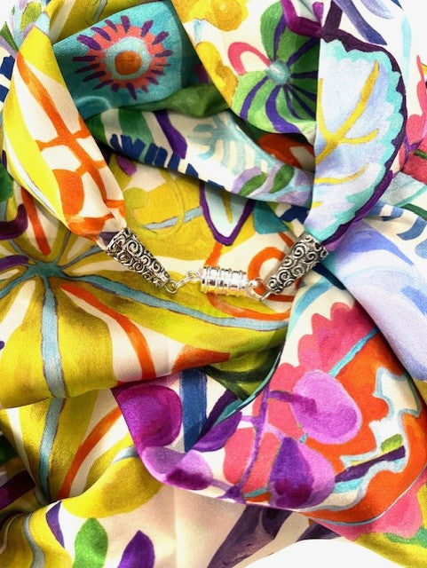 Morning Jungle Silk Scarf by Ladycrow - Main Image