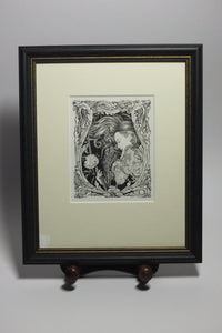 Shieldmaiden - pen and ink by Ed Org