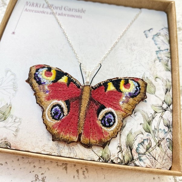 Peacock Butterfly Pendant by Vikki Lafford Garside