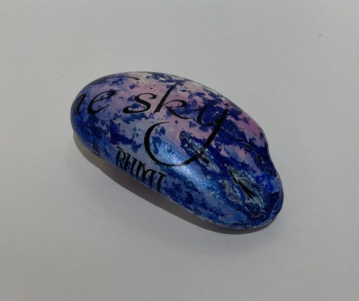 "Only from the Heart can you Touch the Sky." Hand Painted Stone by Alexis Penn Carver