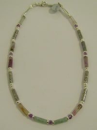 Fluorite and Silver Necklace