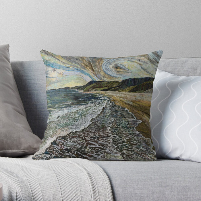 Along the Shoreline - Cushion by Rachel Wright