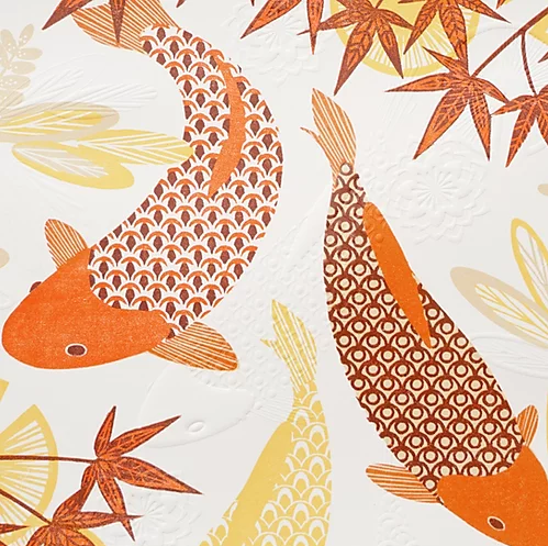 Koi Fish Swimming By Ashley Hutchinson