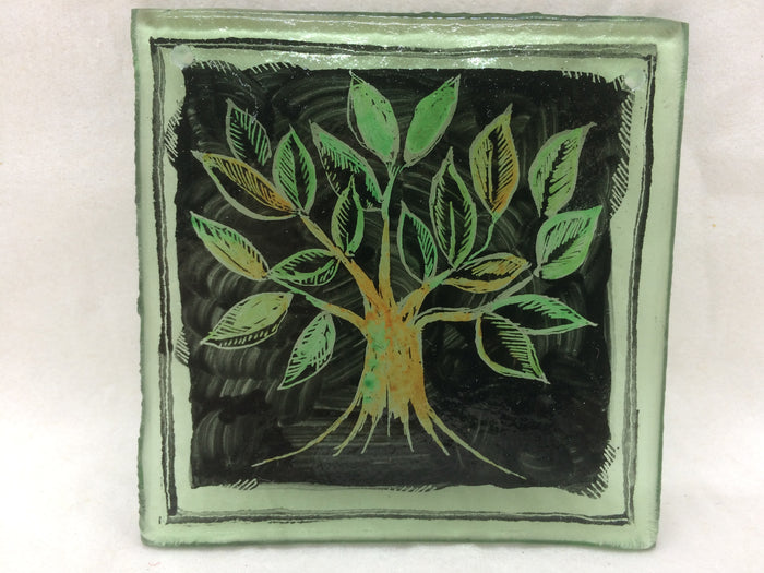 Tree without frame, stained glass by Bryan Smith