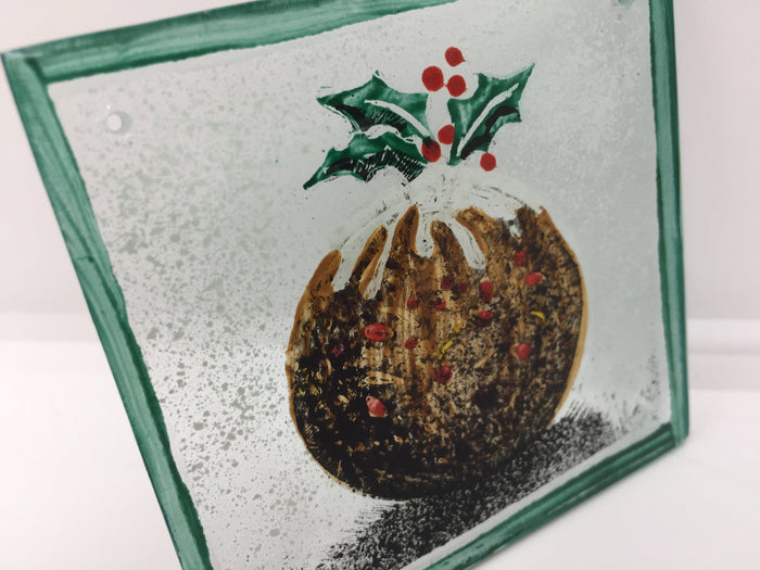 Xmas Pudding 1, Painted glass by Bryan Smith