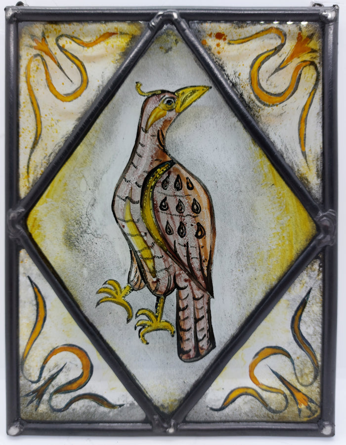 Medieval Bird 1, stained glass by Bryan Smith