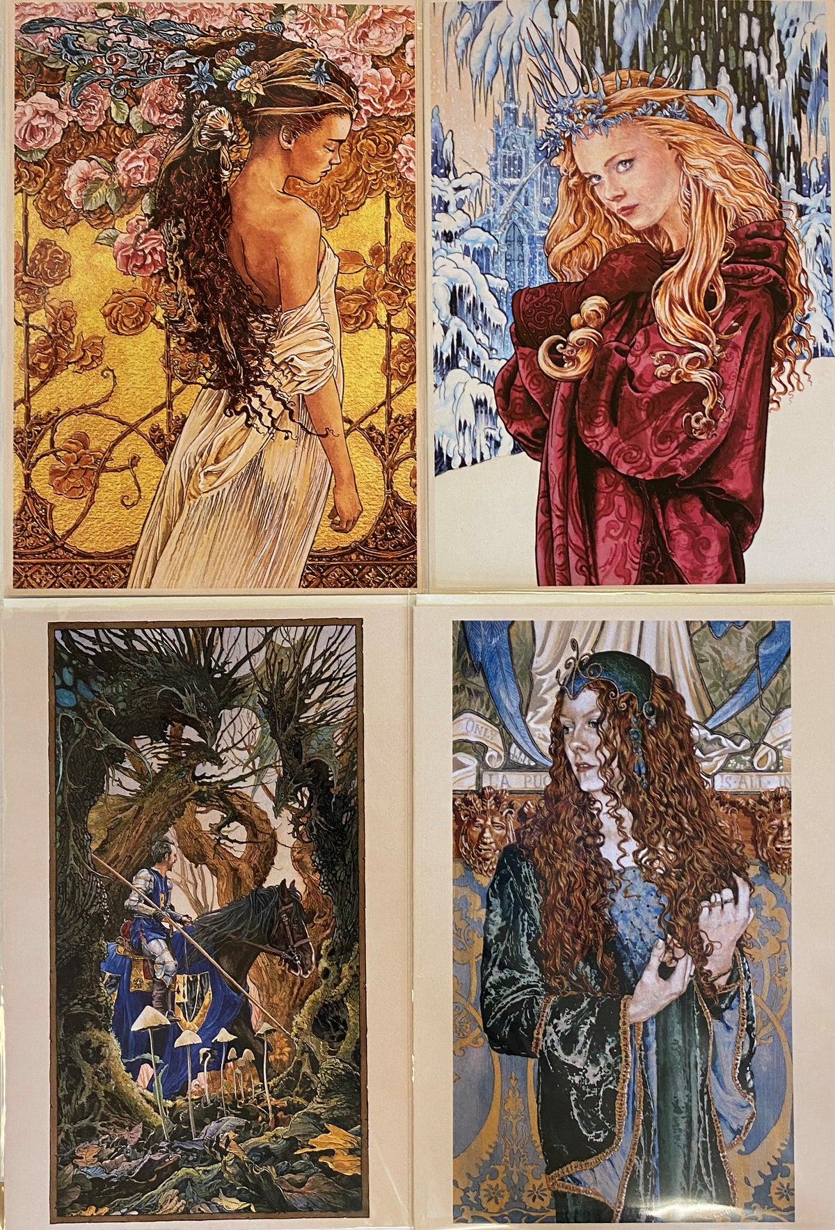 Pack of 4 Large Cards by Ed Org (colour designs)