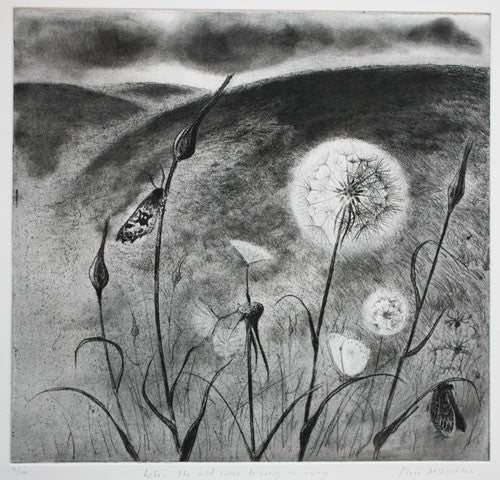 Flora McLachlan When the Wind Comes to Carry Us Away etching