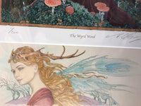 The Wyrd Wood - #1print with original drawing on mount by Ed Org