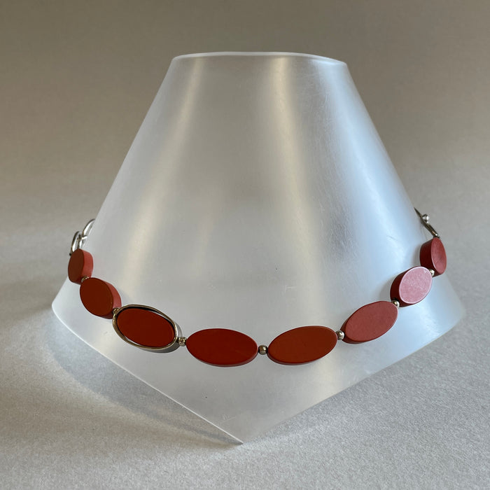Red Jasper and Silver Necklace by Angela Learoyd