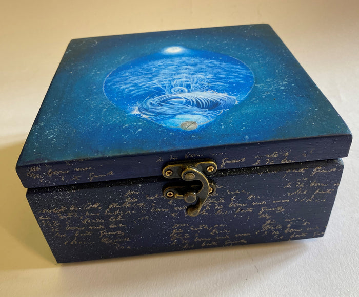 Wooden Jewellery / Tea Box by Monika Maksym featuring Mark Duffin Artwork