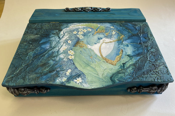 Wooden Bureau / Jewellery Box by Monika Maksym featuring Ed Org Artwork