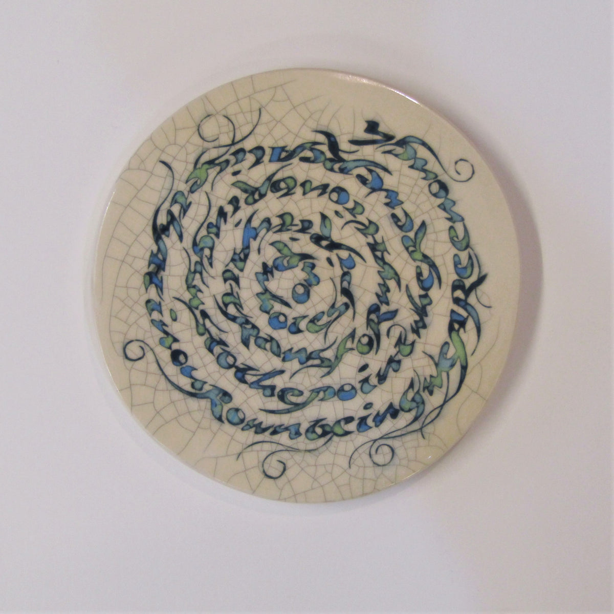 Spiritual Transformation Quote, Round Ceramic Tile, Trivet by Mel Chambers
