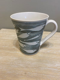 Fish Design Pottery Mug by Neil Tregear