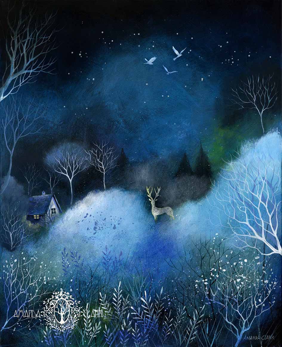Into the Mist - original acrylic painting on canvas by Amanda Clark