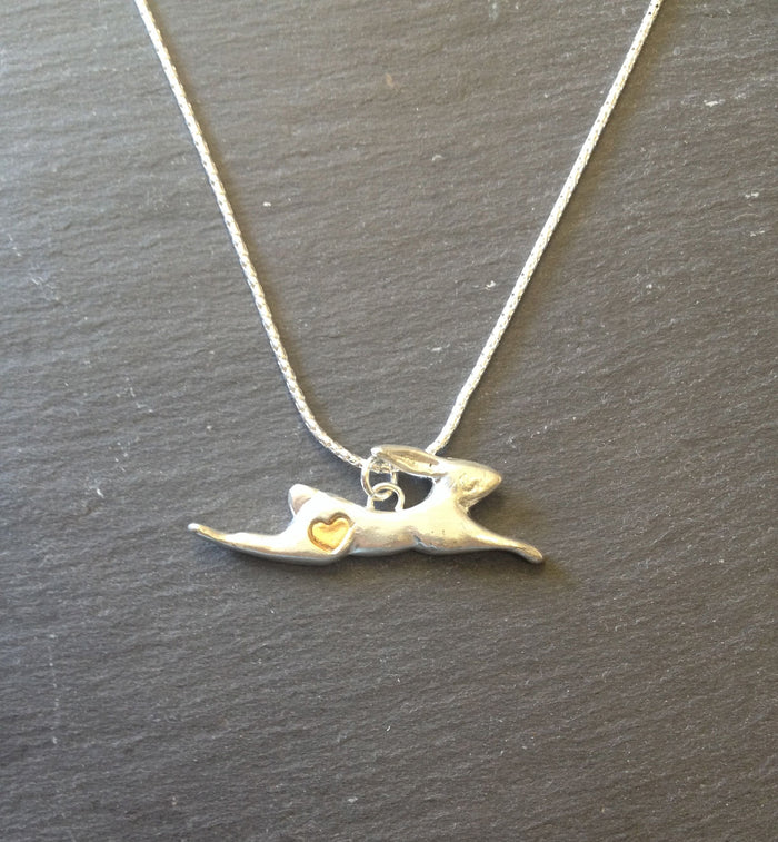 Jumping Hare Necklace by Xuella Arnold