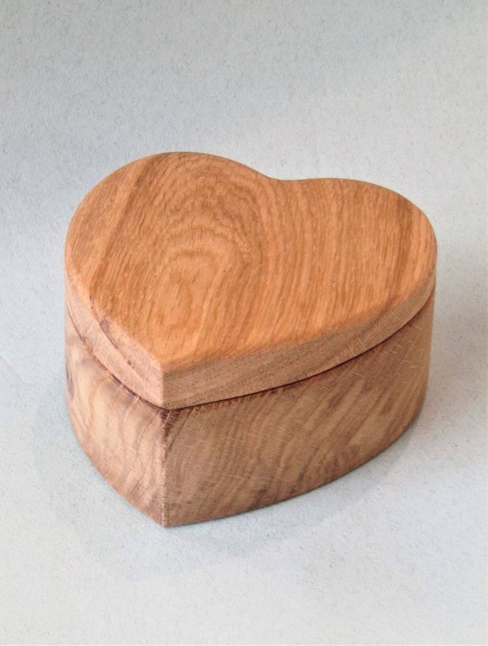 Small Heart Shaped Wooden Box by Martin Stephenson