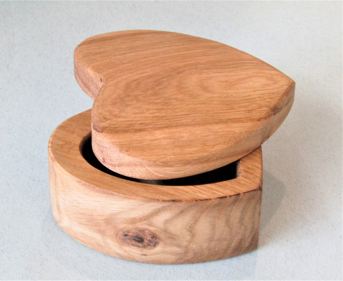 Small Heart Shaped Wooden Box by Martin Stephenson