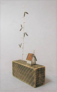 Tree with Tiny House Sculpture by Sarah Jane Brown.