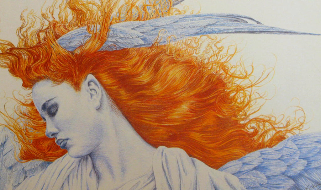Flame Haired Valkyrie - Limited Edition Print by Ed Org – Obsidian Art