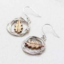 Oak Leaf Earrings by Xuella Arnold