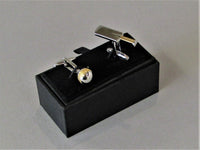 Cricket Bat&Ball Design, Pewter Cufflinks
