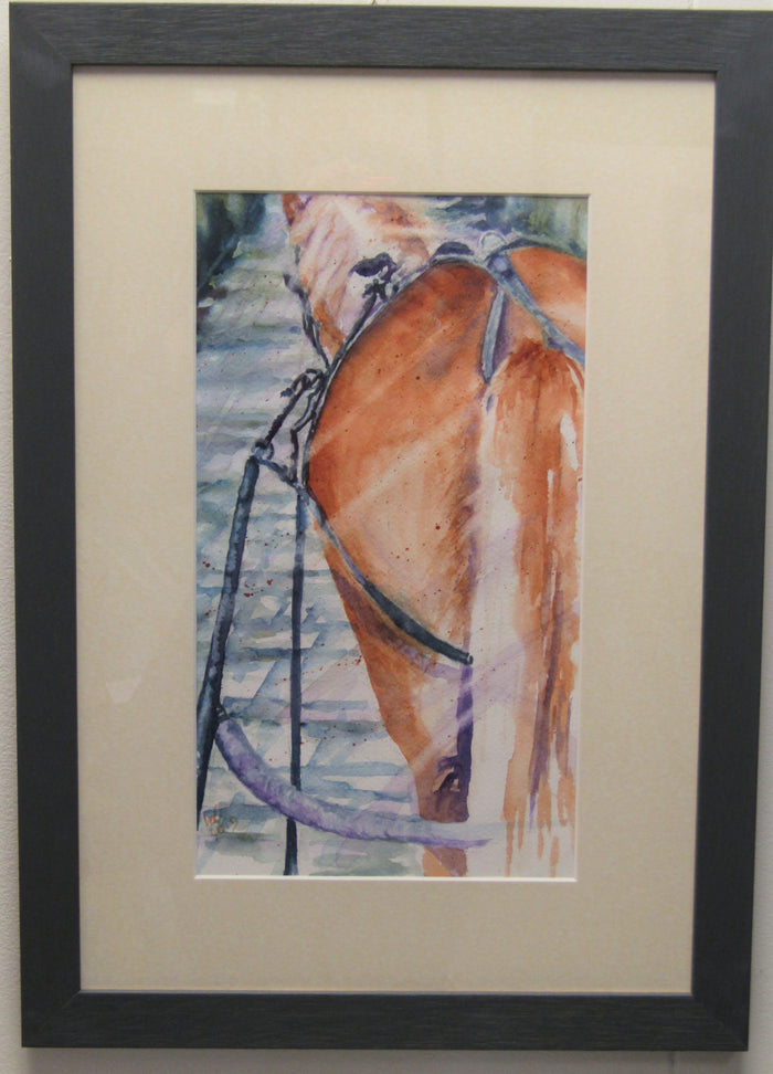 Driving Miss Daisy watercolour by Wendy Farringdon