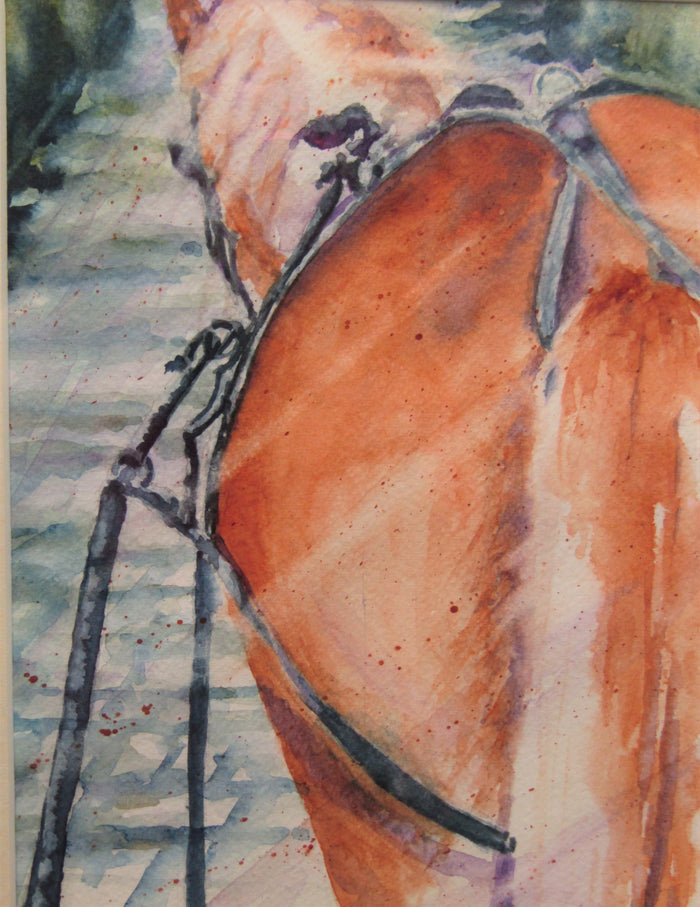 Driving Miss Daisy watercolour by Wendy Farringdon