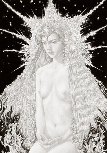 Fallen Star - Original Pencil Drawing by Ed Org