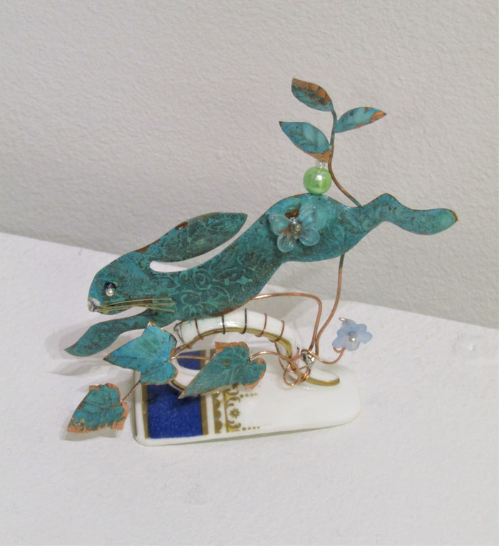 Hare assemblage by Linda Lovatt