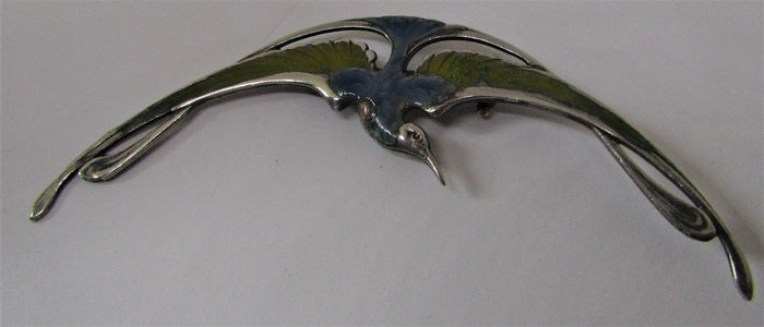 Long Kingfisher Brooch by Jess Lelong