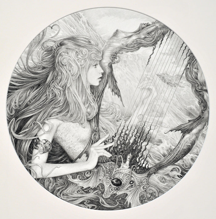 Song of the Sea - original pencil drawing by Ed Org