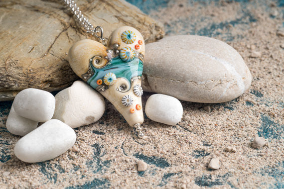 Sand and Sea Long Pendant - Julie Fountain