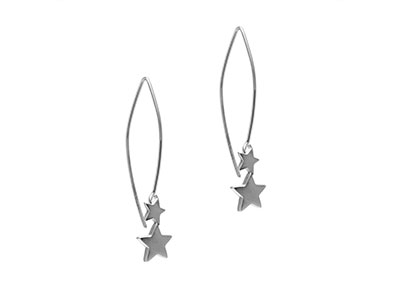 Silver Drop earrings by Julia Thompson