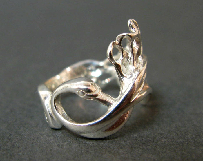 Single Swan Small Ring - Sterling Silver Jewellery by Elena Brennan