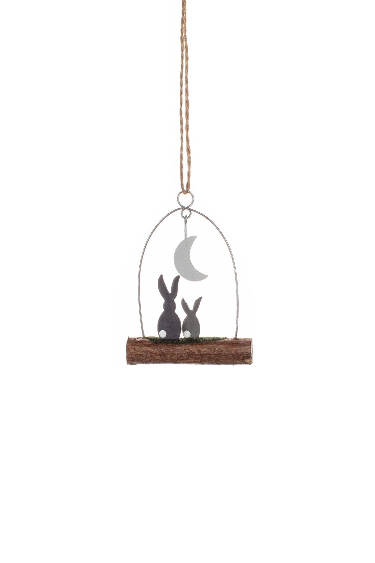 Moon Gazing Rabbits Xmas Decoration